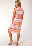 Roper Womens Sleeveless Aztec Print Rayon Dress - Roper