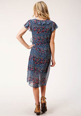 Roper Womens Sleeveless Ditzy Floral Print Polyester Dress - Roper