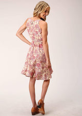 Roper Womens Sleeveless Spring Paisley Print Poly Crepe Dress - Roper - Flyclothing LLC