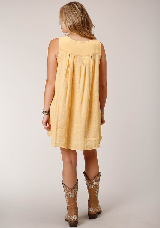 Roper Womens Sleeveless Double Cloth Cotton Gause Dress - Roper