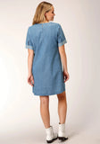 Roper Womens Short Sleeve Cotton Denim Dress - Roper