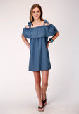 Roper Womens Sleeveless Wash Cotton Denim Sundress - Roper