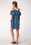 Roper Womens Sleeveless Wash Cotton Denim Sundress - Roper