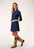 Roper Womens 5oz Denim Pullover Long Sleeve Dress - Roper - Flyclothing LLC