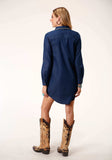 Roper Womens 5oz Denim Pullover Long Sleeve Dress - Roper - Flyclothing LLC