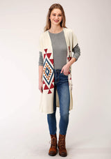 Roper Womens Knit Cream Cardigan Sweater - Roper - Flyclothing LLC