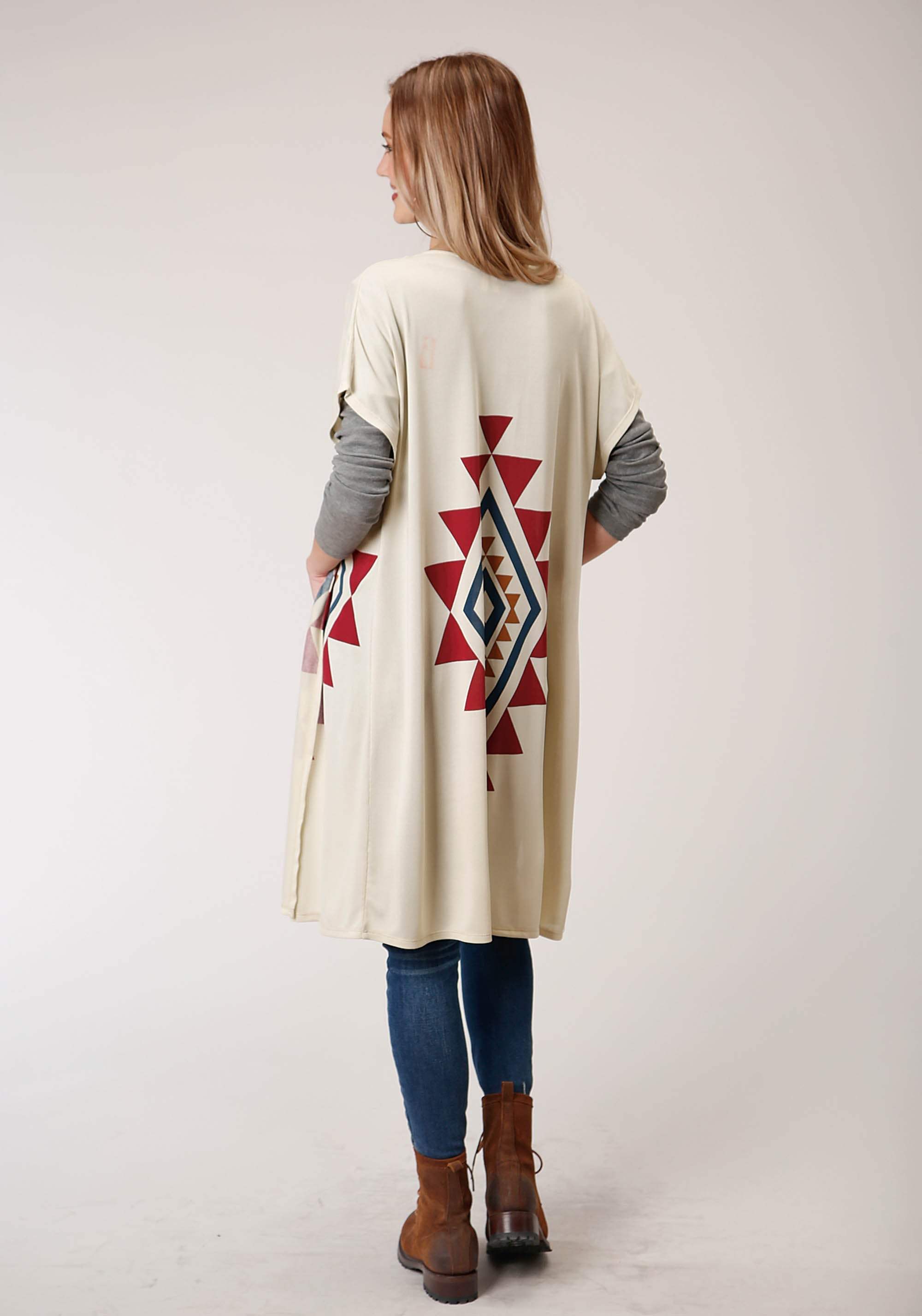 Roper Womens Knit Cream Cardigan Sweater - Roper - Flyclothing LLC