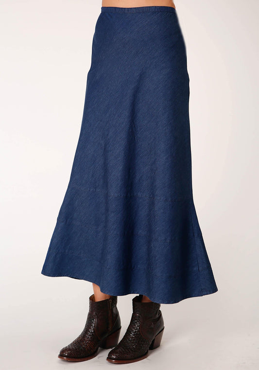 Roper Womens 5.5 Oz Denim Bias Cut Skirt - Roper