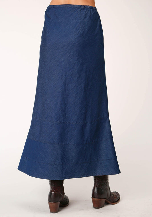 Roper Womens 5.5 Oz Denim Bias Cut Skirt - Roper