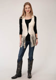 Roper Womens Faux Suede Open Vest - Roper