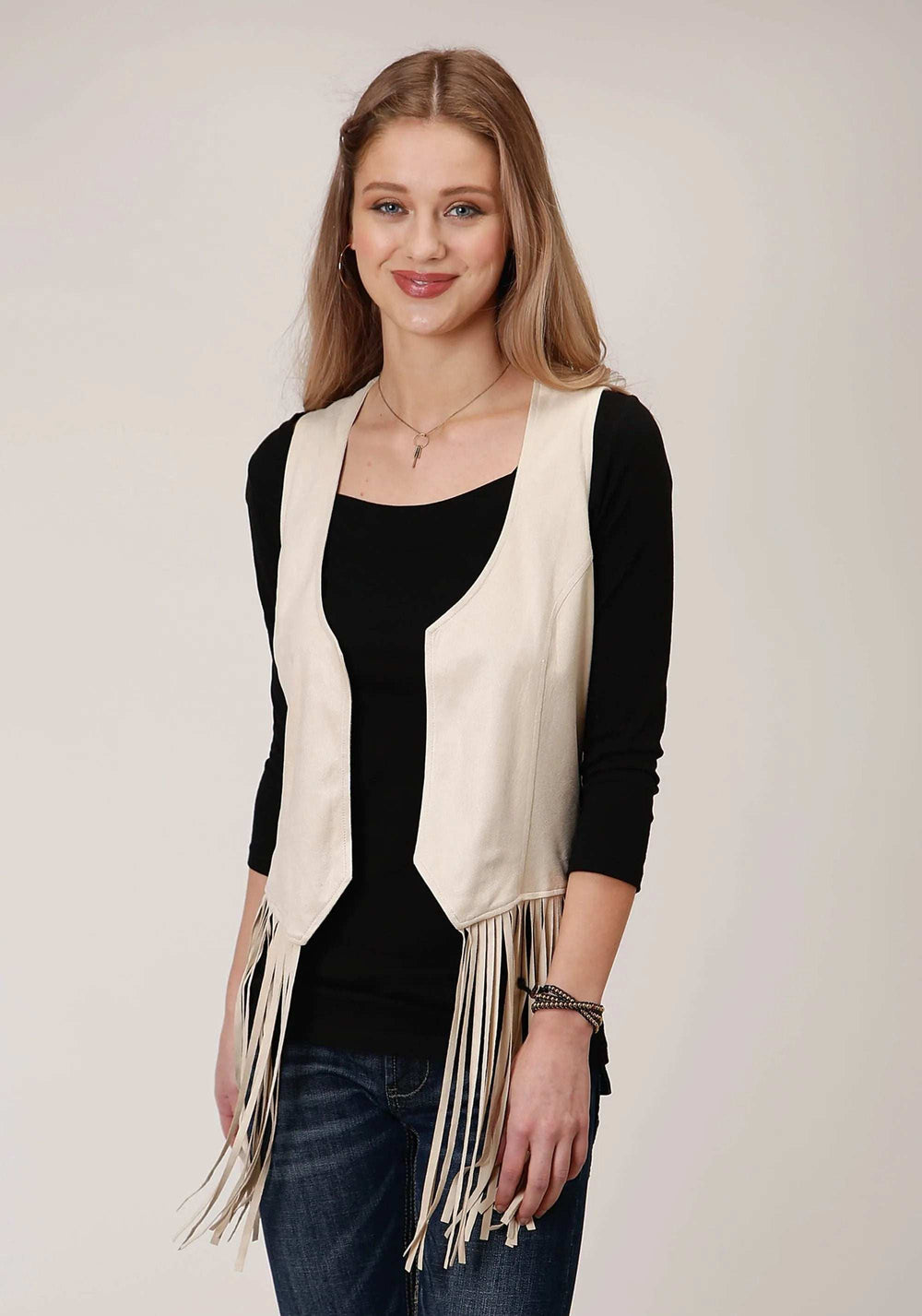 Roper Womens Faux Suede Open Vest - Roper - Flyclothing LLC