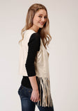 Roper Womens Faux Suede Open Vest - Roper