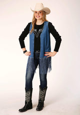 Roper WOMENS DENIM VEST ABOVE THE KNEE LENGTH - Roper - Flyclothing LLC
