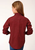 Roper Girls Long Sleeve Snap Tribal Geo Print Western Shirt - Roper