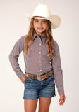 Roper Girls Long Sleeve Snap Climbing Diamond Western Shirt - Roper