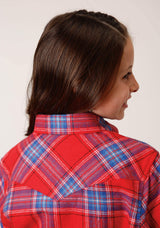 Roper Girls Long Sleeve Button Unlined Flannel Western Shirt - Roper - Flyclothing LLC