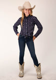 Roper Girls Long Sleeve Button Unlined Flannel Western Shirt - Roper