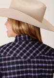 Roper Girls Long Sleeve Button Unlined Flannel Western Shirt - Roper