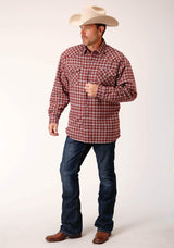 Roper Mens Long Sleeve Snap Sherpa Lined Flannel Shirt Jacket - Roper - Flyclothing LLC