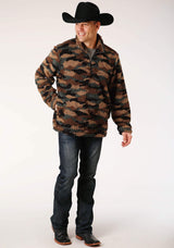 Roper Mens Camo Print Polar Fleece Pullover - Roper - Flyclothing LLC