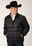 Roper Mens Black Nylon Down Proof Coated Jacket - Roper