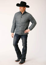 Roper Mens Slvr Sage Nylon Down Proof Coated Jacket - Roper - Flyclothing LLC