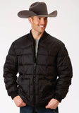 ROPER MENS BLACK POLY-FILLED JACKET - Roper