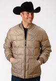 Roper Mens Khaki Poly-Filled Jacket - Roper