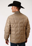 Roper Mens Khaki Poly-Filled Jacket - Roper