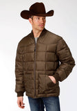 Roper Mens Brown Poly-Filled Jacket - Roper