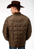 Roper Mens Brown Poly-Filled Jacket - Roper