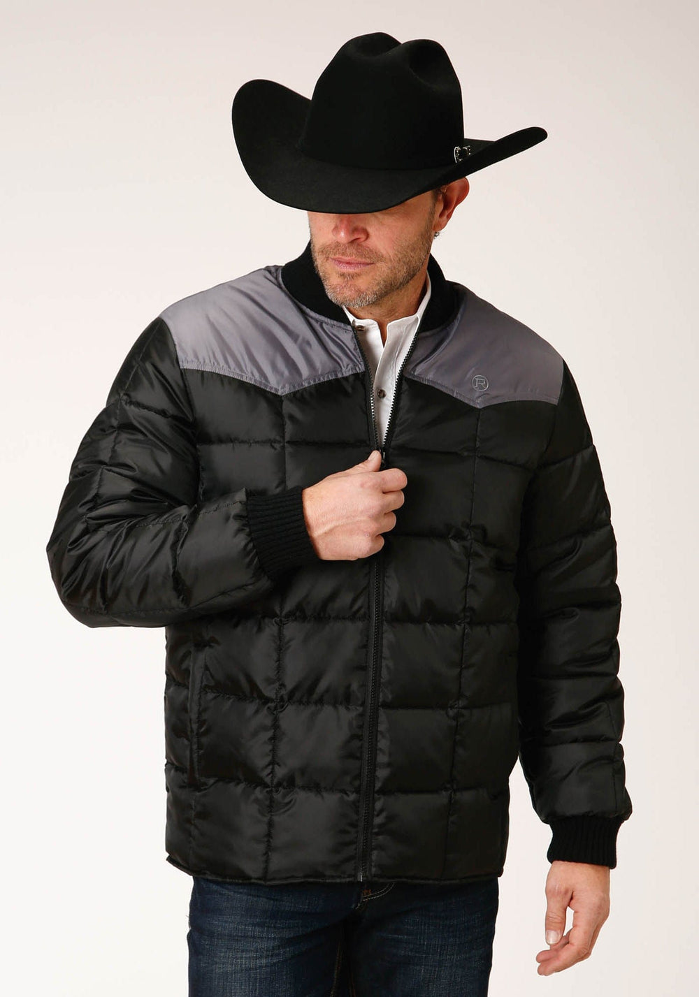 Roper Mens Quilted Poly With Poly Fill Jacket - Roper