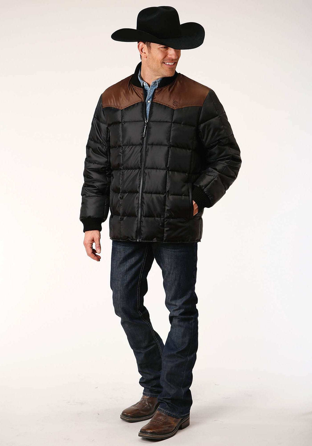 Roper Mens Quilted Polyfilled Jacket - Roper - Flyclothing LLC