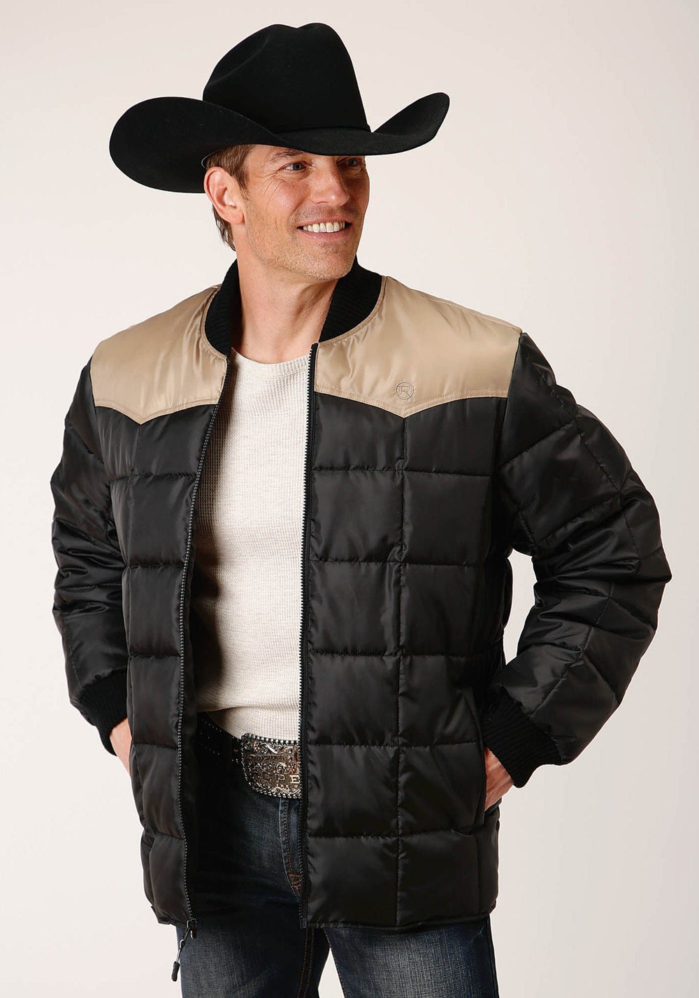 Roper Mens Quilted Polyfilled Jacket - Roper