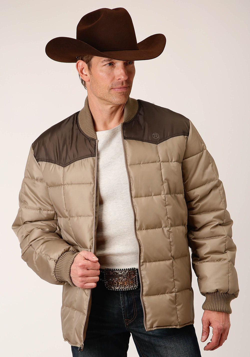 Roper Mens Quilted Polyfilled Jacket - Roper