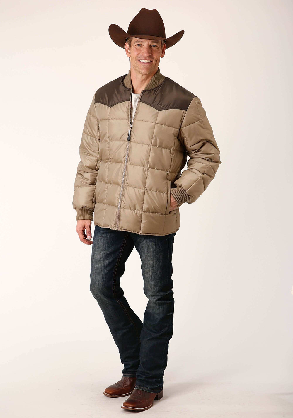 Roper Mens Quilted Polyfilled Jacket - Roper - Flyclothing LLC