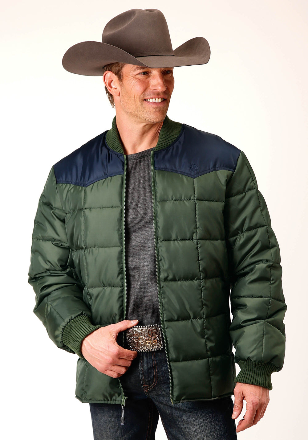 Roper Mens Quilted Polyfilled Jacket - Roper