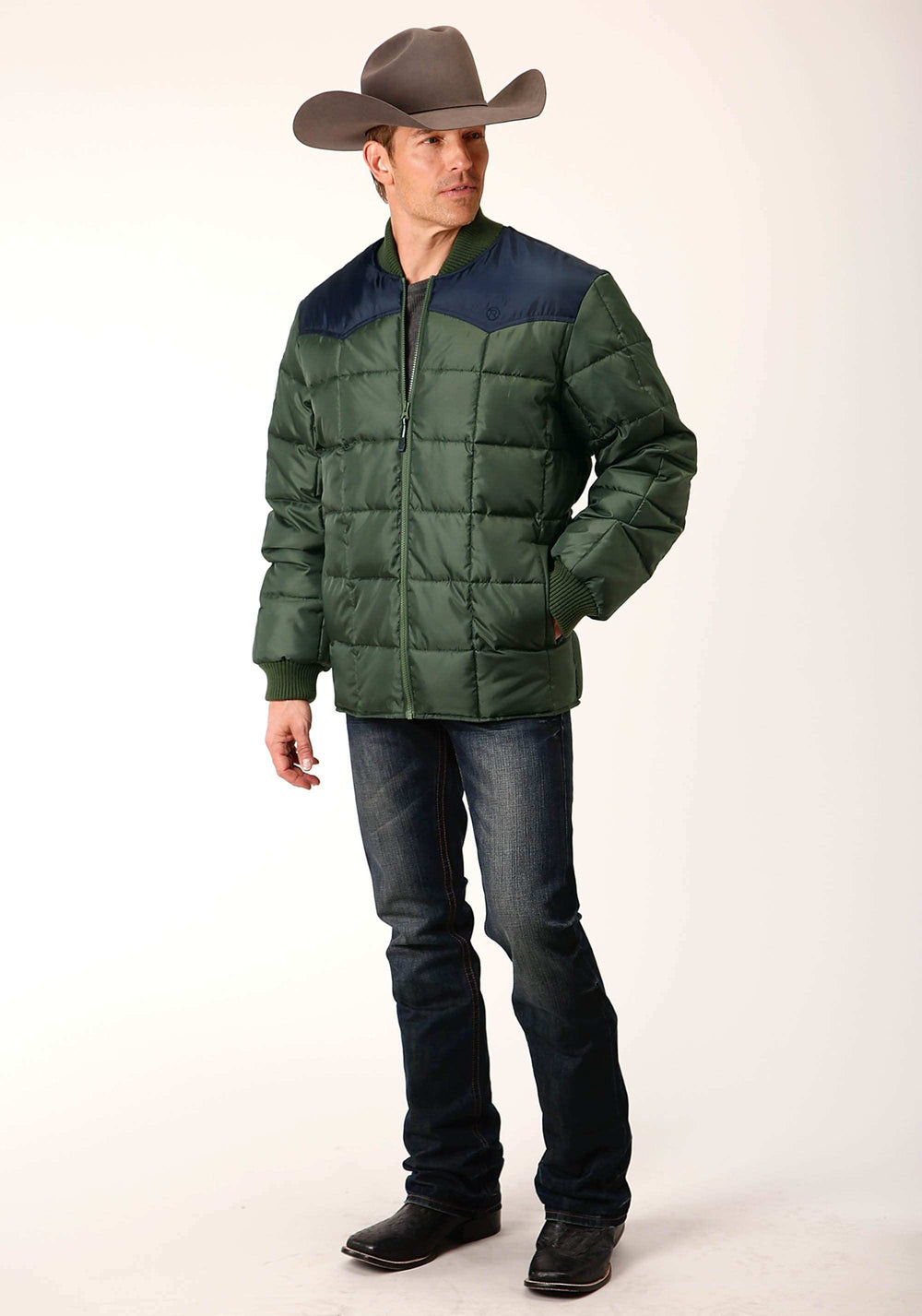 Roper Mens Quilted Polyfilled Jacket - Roper - Flyclothing LLC