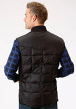 Roper Mens Black Poly-Filled Vest - Roper