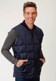 Roper Mens Navy Blue Poly-Filled Vest - Roper
