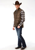 Roper Mens Brown Poly-Filled Vest - Roper
