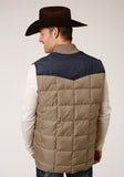Roper Mens Quilted Poly With Poly Fill Vest - Roper