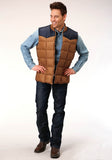 Roper Mens Quilted Polyfilled Vest - Roper