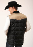 Roper Mens Quilted Polyfilled Vest - Roper