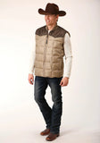 Roper Mens Quilted Polyfilled Vest - Roper
