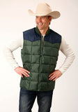 Roper Mens Quilted Polyfilled Vest - Roper