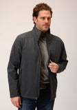 Roper Mens Heather Grey Soft Shell Jacket - Roper