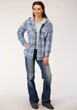 Roper Womens Long Sleeve Snap Thermal Lined Flannel Shirt Jacket - Roper