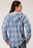 Roper Womens Long Sleeve Snap Thermal Lined Flannel Shirt Jacket - Roper