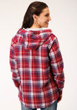 Roper Womens Long Sleeve Snap Thermal Lined Flannel Shirt Jacket - Roper